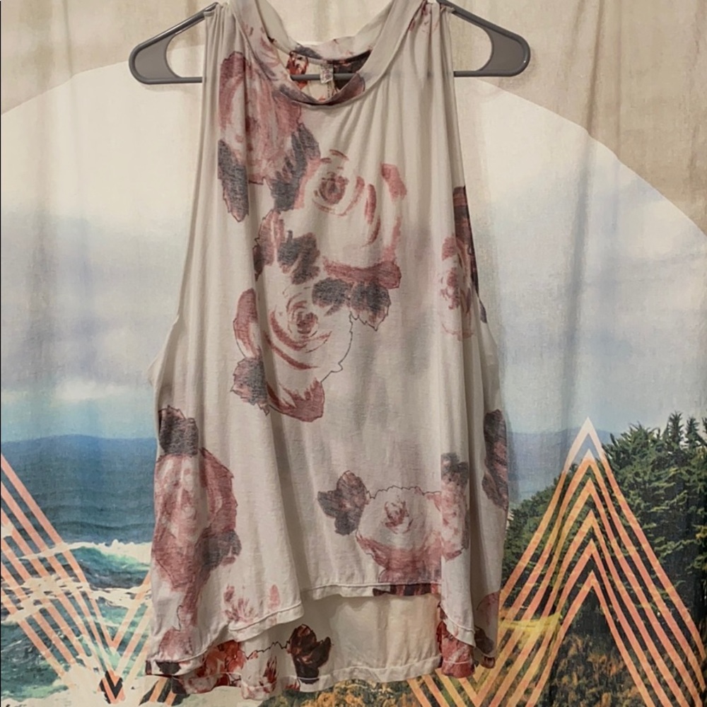 Free People Flowy Floral Muscle Tank